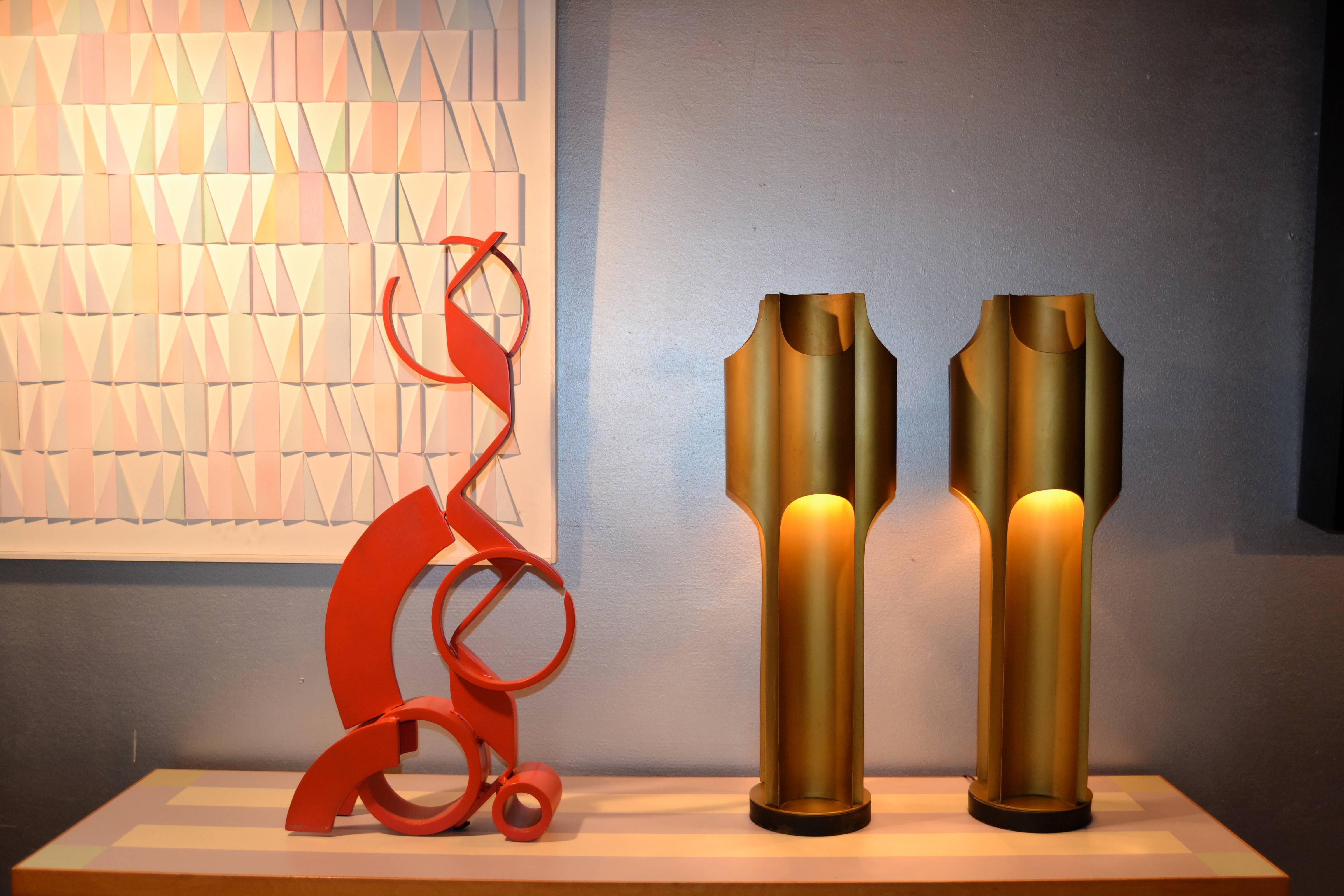 Painted 1970S Maison Charles Lamps