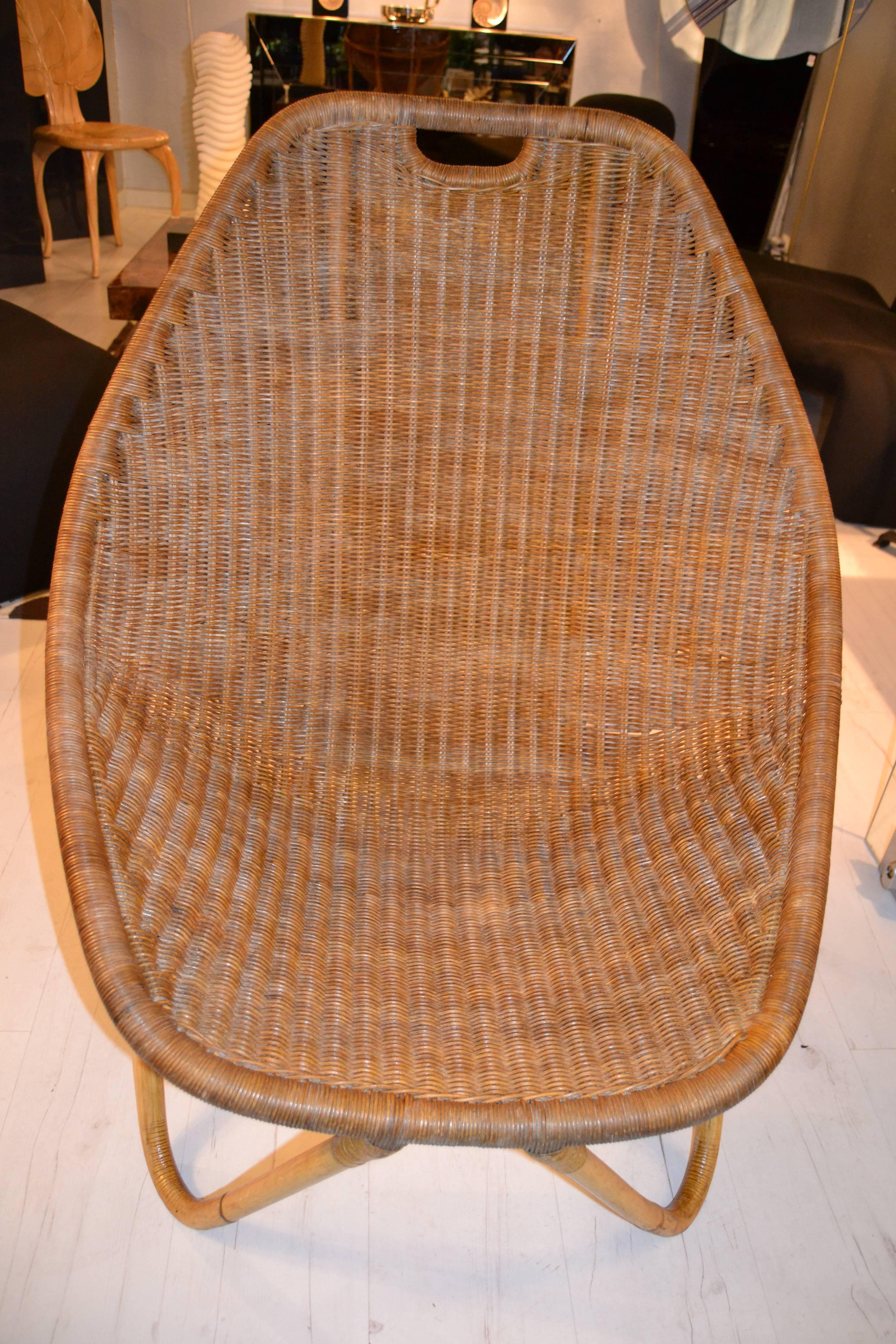 1960s Bamboo and Rattan Chair In Excellent Condition In Saint-Ouen, FR