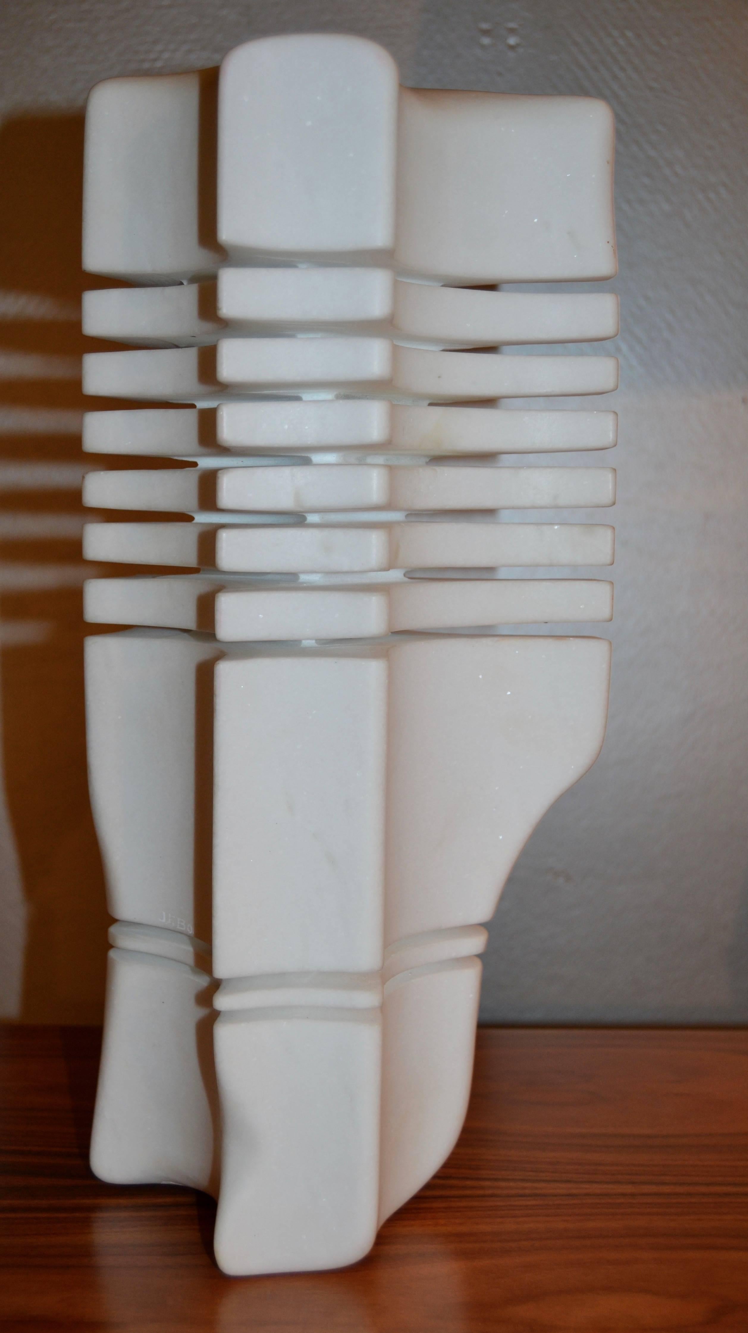 Contemporary white Thasos marble by the French artist Jean Frederic Bourdier. Impressive hand work
Great condition.