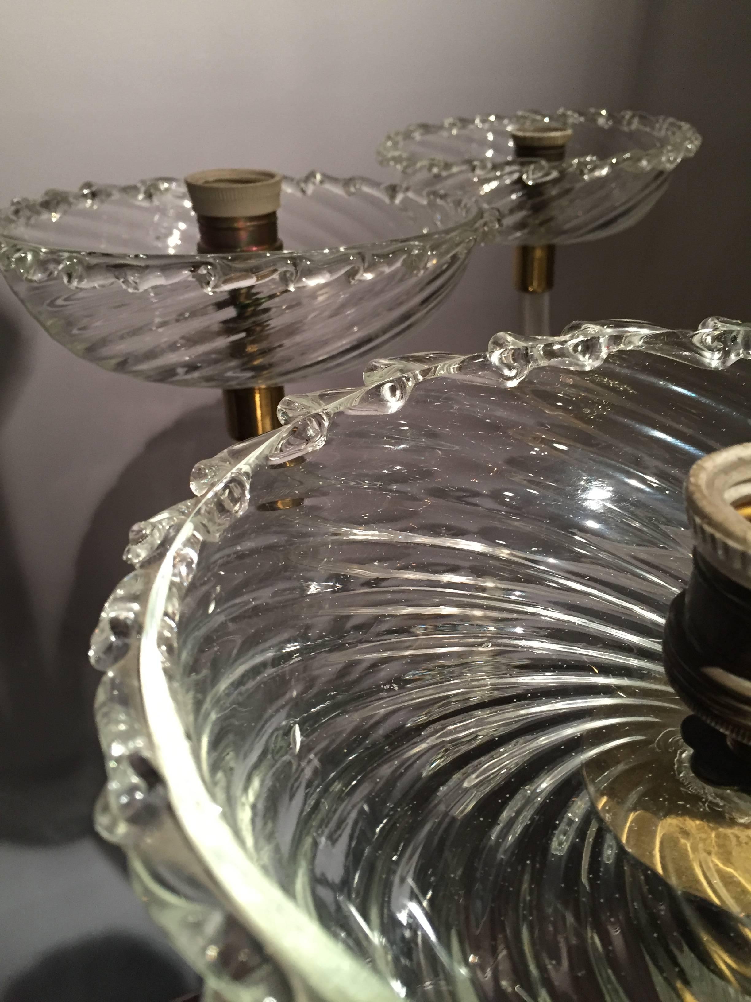 Seguso Murano Glass Chandelier In Excellent Condition For Sale In Saint-Ouen, FR