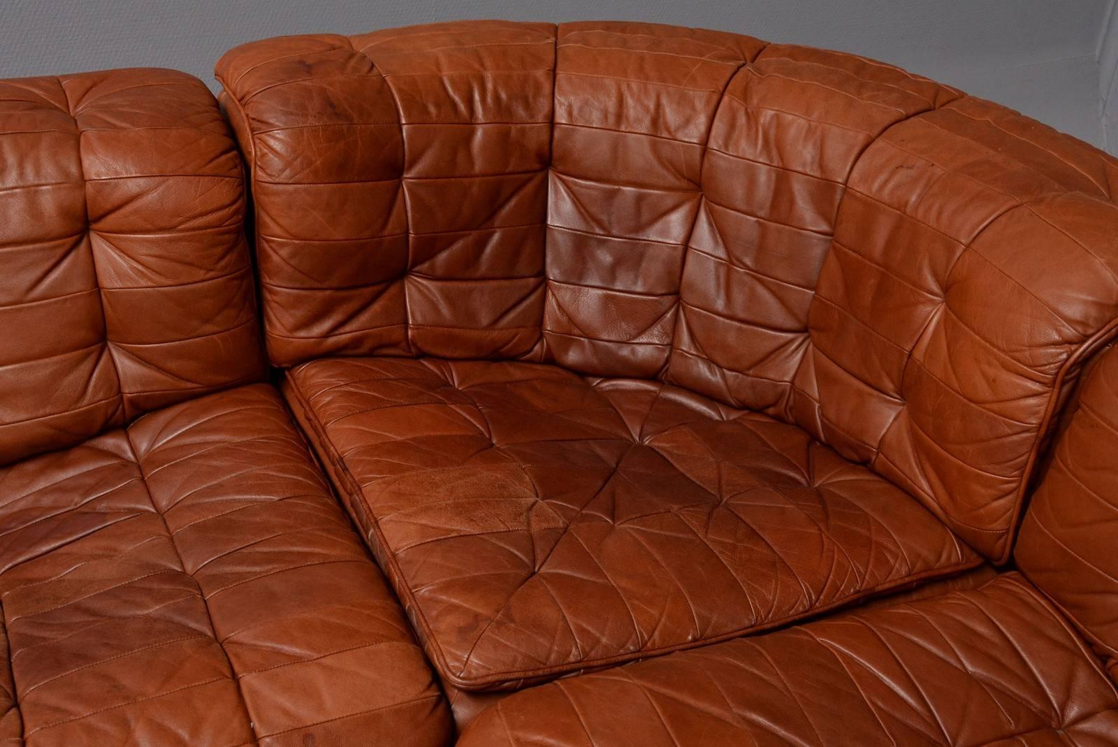 De Sede DS11 Sectional Leather Sofa In Excellent Condition In Saint-Ouen, FR