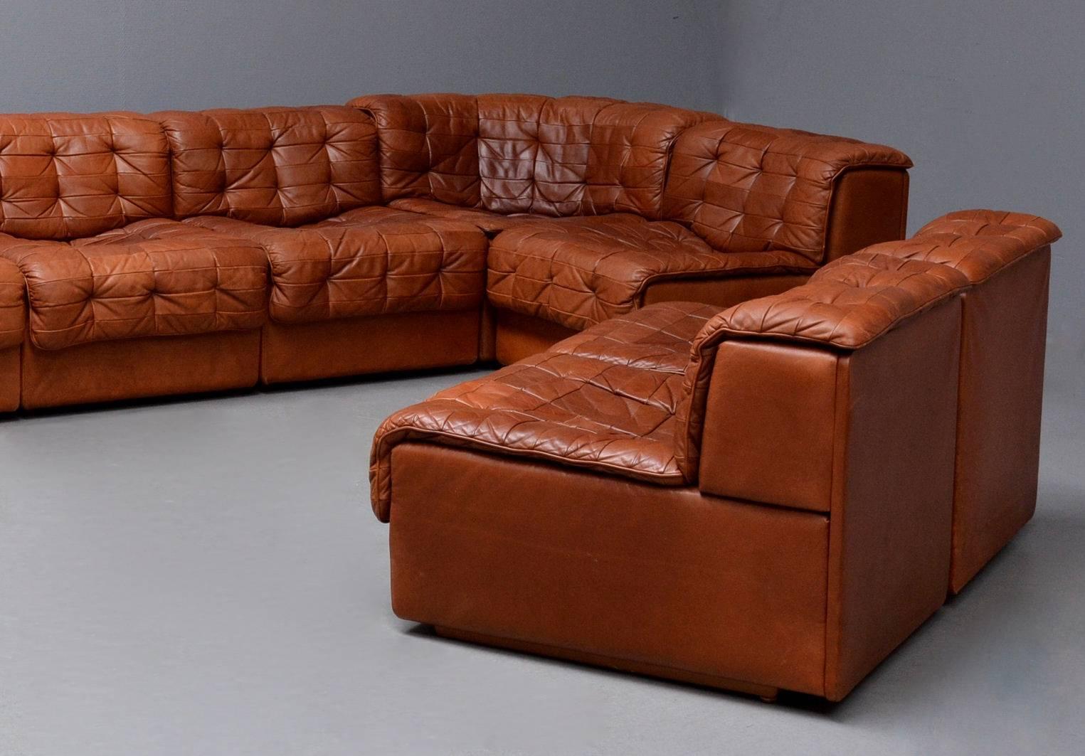 Late 20th Century De Sede DS11 Sectional Leather Sofa