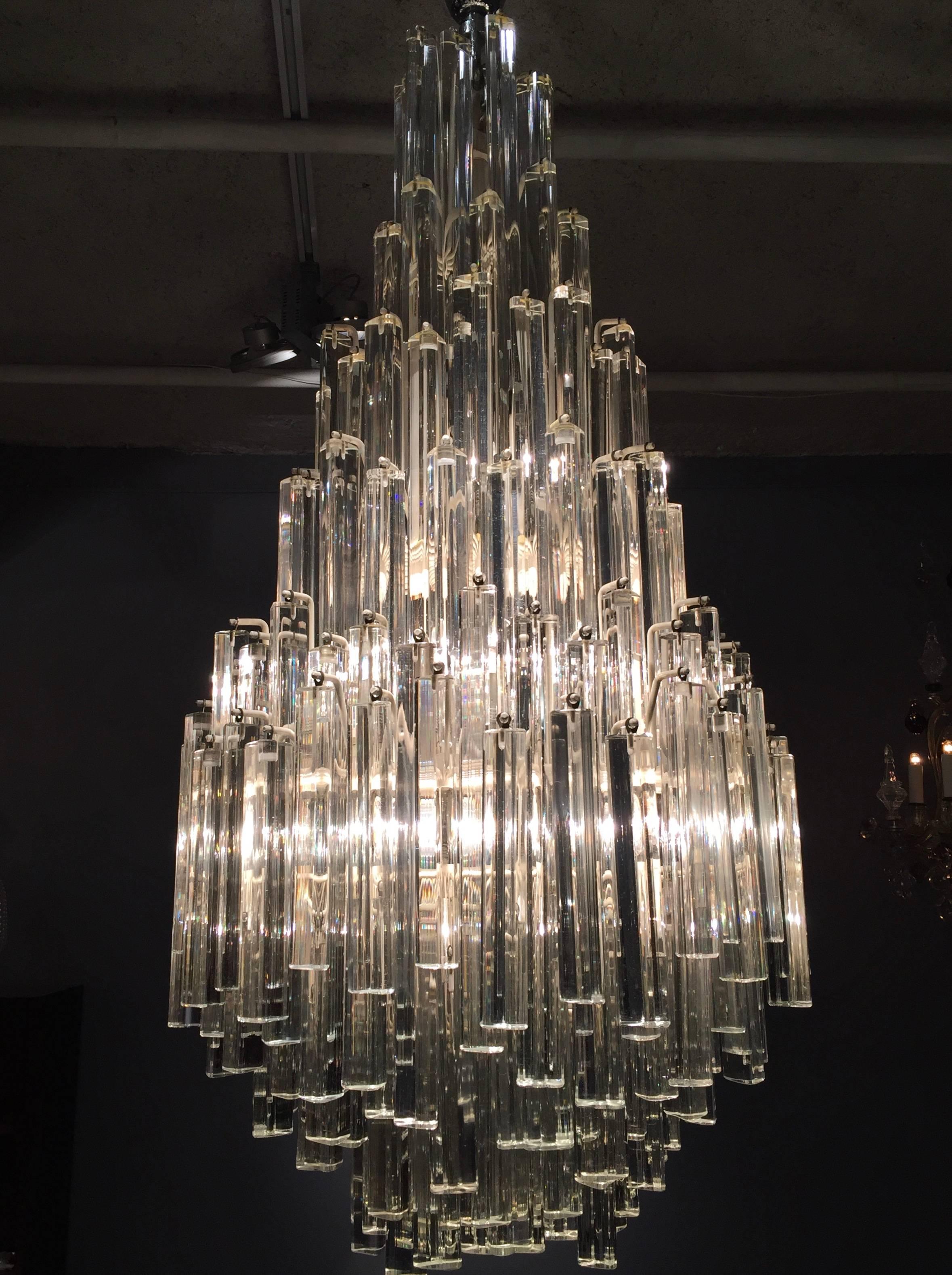 Rare Original Venini Murano Glass Chandelier 1