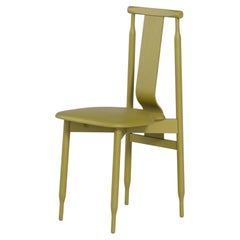 Silla de comedor de cuero «Lierna», diseñada por Achille Pier Giacomo Castiglioni para Meritalia
