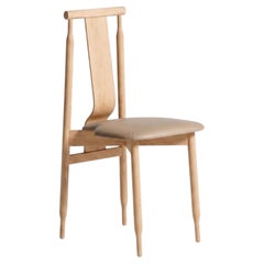 Silla de comedor de cuero «Lierna», diseñada por Achille Pier Giacomo Castiglioni para Meritalia