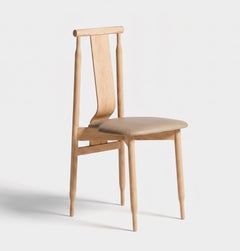 Silla de comedor de cuero «Lierna», diseñada por Achille Pier Giacomo Castiglioni para Meritalia