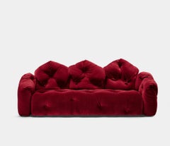 Gaetano Pesce for Meritalia "Sofà Michetta 280" Italian Sculptural Sofa - Red