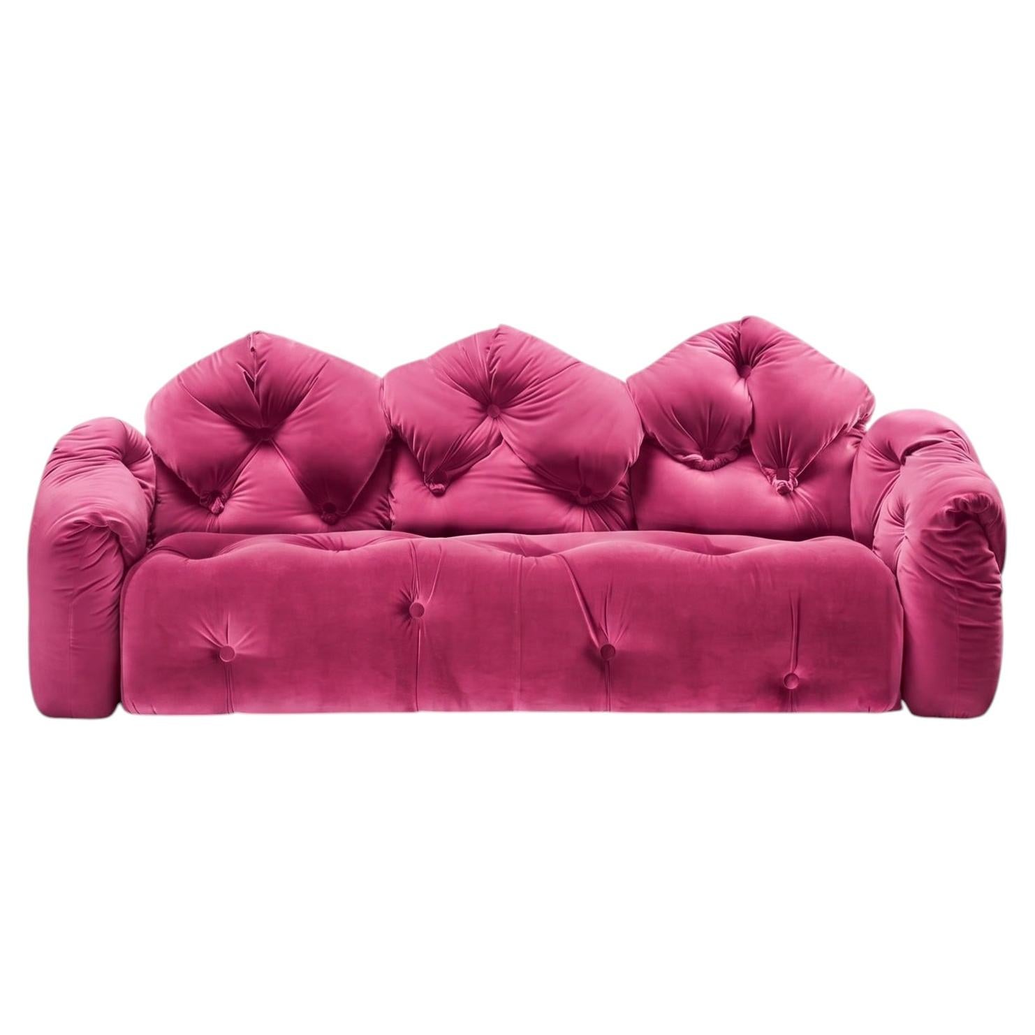 Gaetano Pesce for Meritalia "Sofà Michetta 280" Italian Sculptural Sofa - Pink