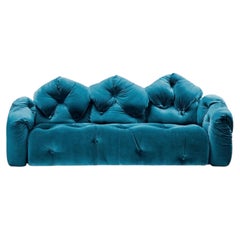 Gaetano Pesce for Meritalia "Sofà Michetta 280" Italian Sculptural Sofa - Cyan