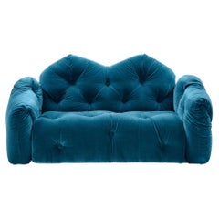 Gaetano Pesce for Meritalia "Sofà Michetta 210" Italian Sculptural Sofa - Cyan