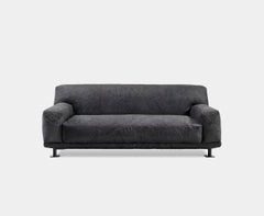 Giulio Iacchetti for Meritalia "Newcastle Sofa" Slate Leather Three-Seater Sofa