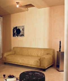 Giulio Iacchetti for Meritalia "Newcastle Sofa" Kraft Leather Three-Seater Sofa