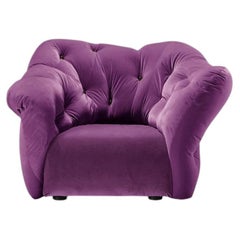 Gaetano Pesce for Meritalia "Nubola" Luxury Armchair in Purple Velvet, Italy
