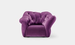 Gaetano Pesce for Meritalia "Nubola" Luxury Armchair in Purple Velvet, Italy