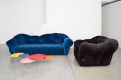 Gaetano Pesce for Meritalia "Nubola" Luxury Armchair in Wine Velvet, Italy