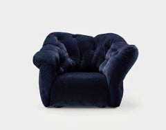 Gaetano Pesce for Meritalia "Nubola" Luxury Armchair in Night Velvet, Italy