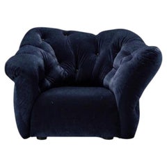Gaetano Pesce for Meritalia "Nubola" Luxury Armchair in Night Velvet, Italy