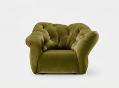 Gaetano Pesce for Meritalia "Nubola" Luxury Armchair in Sage Velvet, Italy