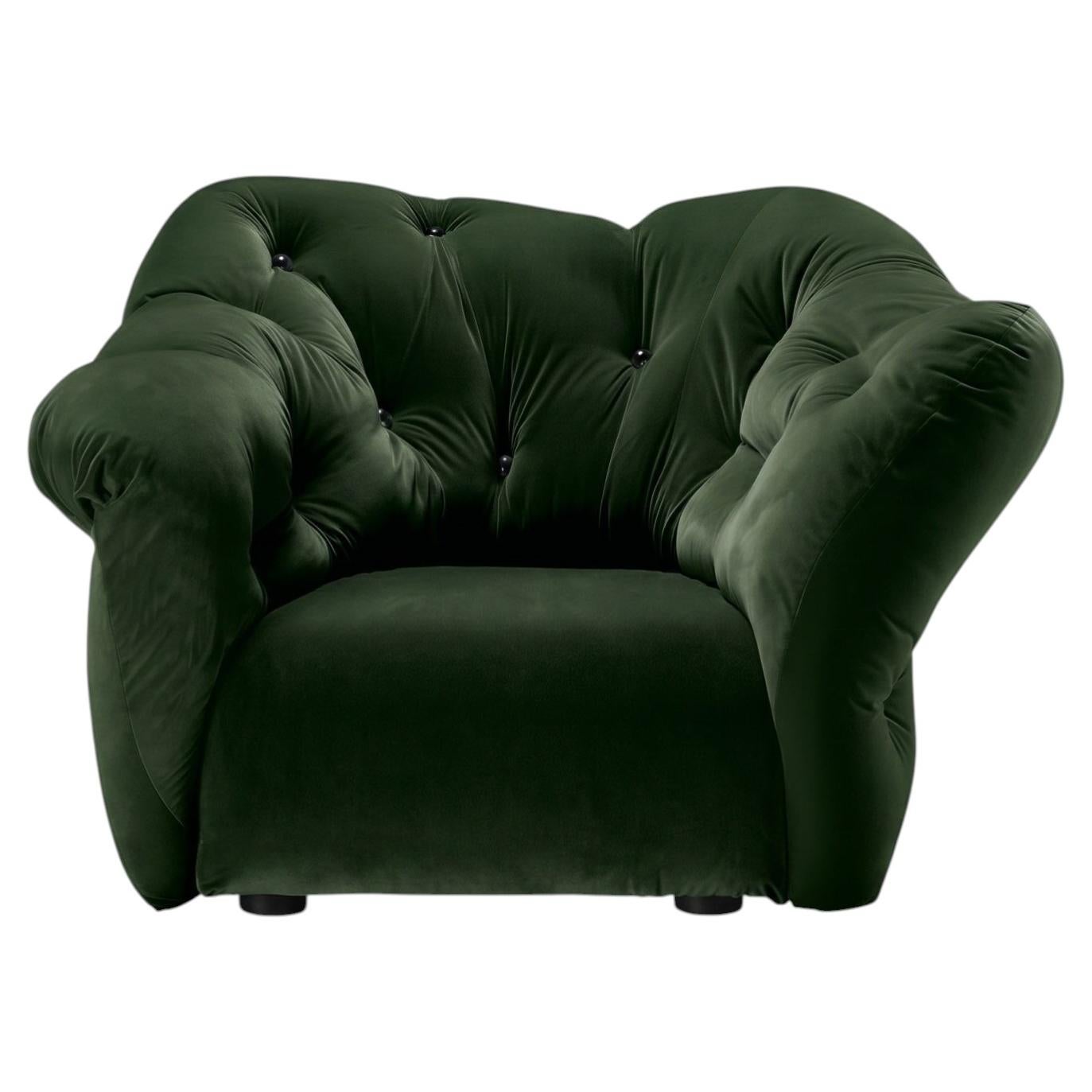 Gaetano Pesce for Meritalia "Nubola" Luxury Armchair in Musk Velvet, Italy