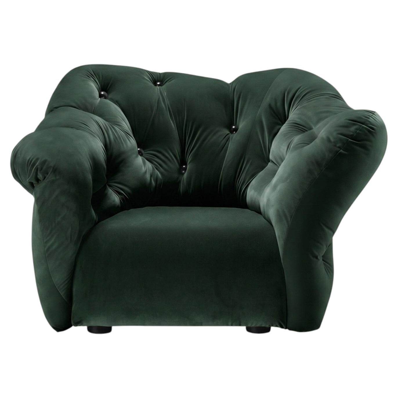 Gaetano Pesce for Meritalia "Nubola" Luxury Armchair in Forest Velvet, Italy