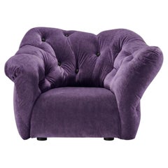 Gaetano Pesce for Meritalia "Nubola" Luxury Armchair in Purple Velvet, Italy