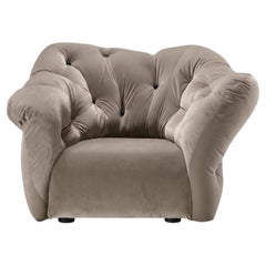 Sillón de lujo «Nubola» de Gaetano Pesce para Meritalia, en terciopelo color arena, Italia
