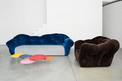 Sillón de lujo «Nubola» de Gaetano Pesce para Meritalia, en terciopelo marrón, Italia