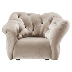 Sillón de lujo «Nubola» de Gaetano Pesce para Meritalia, en terciopelo gris, Italia