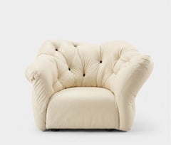 Gaetano Pesce for Meritalia "Nubola" Luxury Armchair in White Leather, Italy