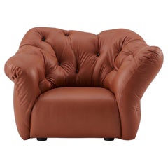 Gaetano Pesce for Meritalia "Nubola" Luxury Armchair in Bronze Leather, Italy