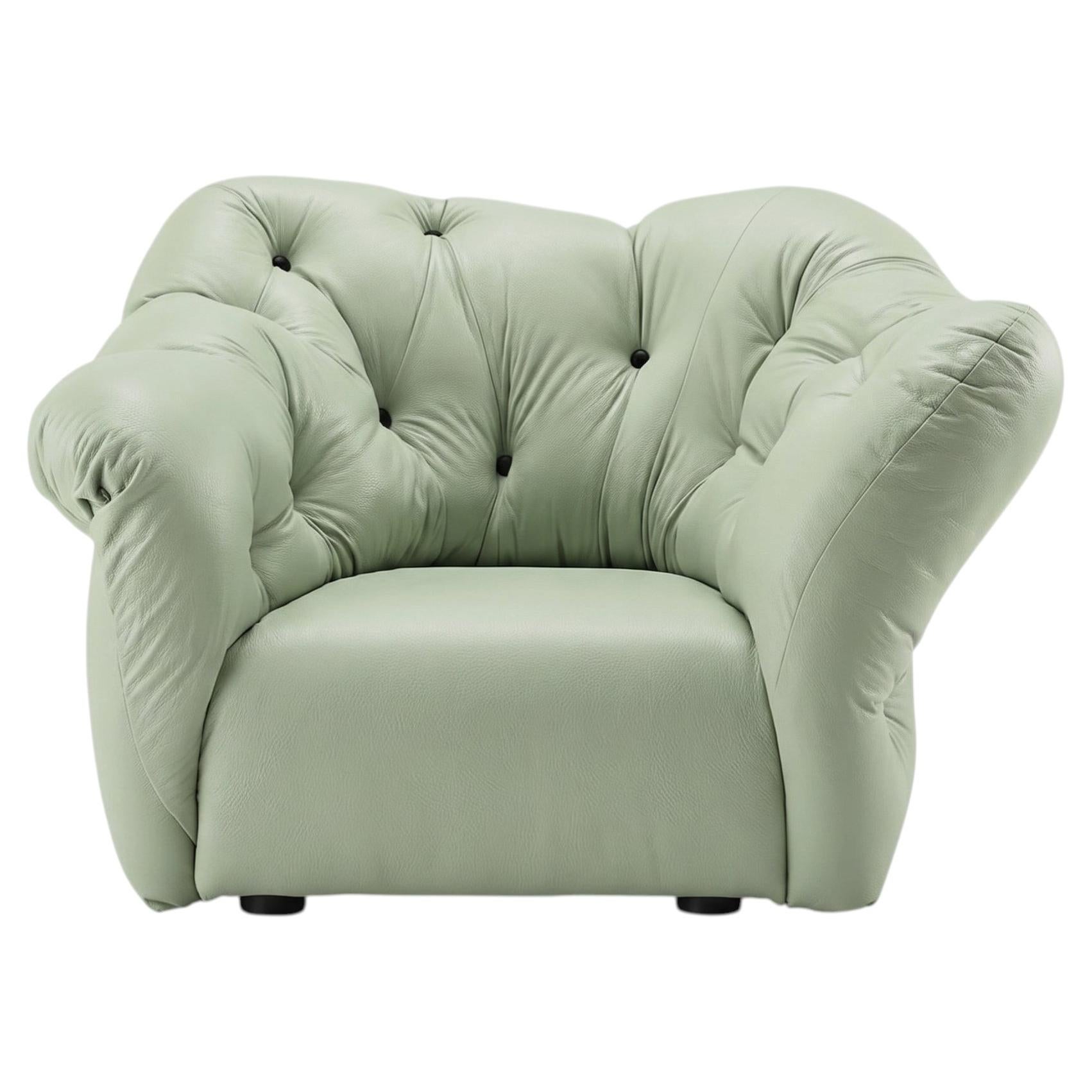Gaetano Pesce for Meritalia "Nubola" Luxury Armchair in Grey Leather Italy