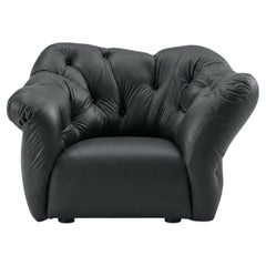 Gaetano Pesce for Meritalia "Nubola" Luxury Armchair in Graphite Leather Italy