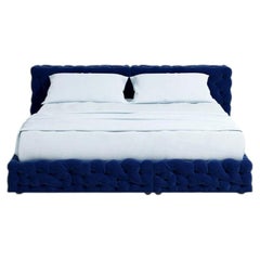 Luxury Italian Double Bed - Gaetano Pesce for Meritalia La Michetta Bed 214 Navy