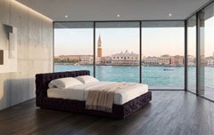 Luxuriöses italienisches Doppelbett – Gaetano Pesce für Meritalia: Bett „La Michetta“ 214, Farbe: Weinrot