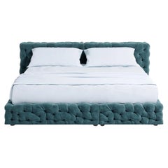 Luxuriöses italienisches Doppelbett – Gaetano Pesce für Meritalia: Bett „La Michetta“ 214 aus Stahl