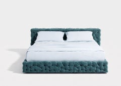 Luxuriöses italienisches Doppelbett – Gaetano Pesce für Meritalia: Bett „La Michetta“ 214 aus Stahl