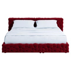 Luxury Italian Double Bed Gaetano Pesce for Meritalia La Michetta Bed 214 Red
