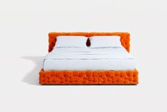 Luxury Italian Double Bed Gaetano Pesce for Meritalia La Michetta Bed 214 Orange