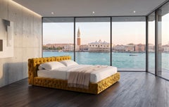 Luxury Italian Double Bed Gaetano Pesce for Meritalia La Michetta Bed 214 Yellow