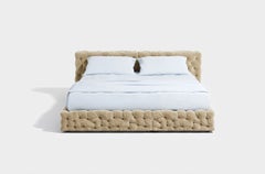 Luxury Italian Double Bed Gaetano Pesce Meritalia La Michetta Bed 214 Hazelnut