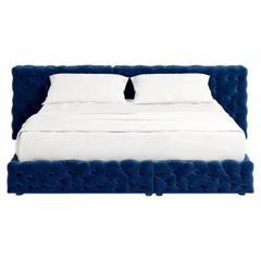 Luxury Italian Double Bed Gaetano Pesce for Meritalia La Michetta Bed 251 Cobalt