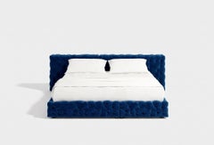 Luxury Italian Double Bed Gaetano Pesce for Meritalia La Michetta Bed 251 Cobalt