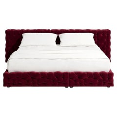 Luxury Italian Double Bed Gaetano Pesce for Meritalia La Michetta Bed 251 - Red
