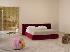 Luxury Italian Double Bed Gaetano Pesce for Meritalia La Michetta Bed 251 - Red