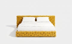 Luxury Italian Double Bed Gaetano Pesce for Meritalia La Michetta Bed 251 Yellow