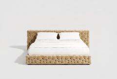 Luxury Double Bed Gaetano Pesce for Meritalia La Michetta Bed 251 Hazelnut