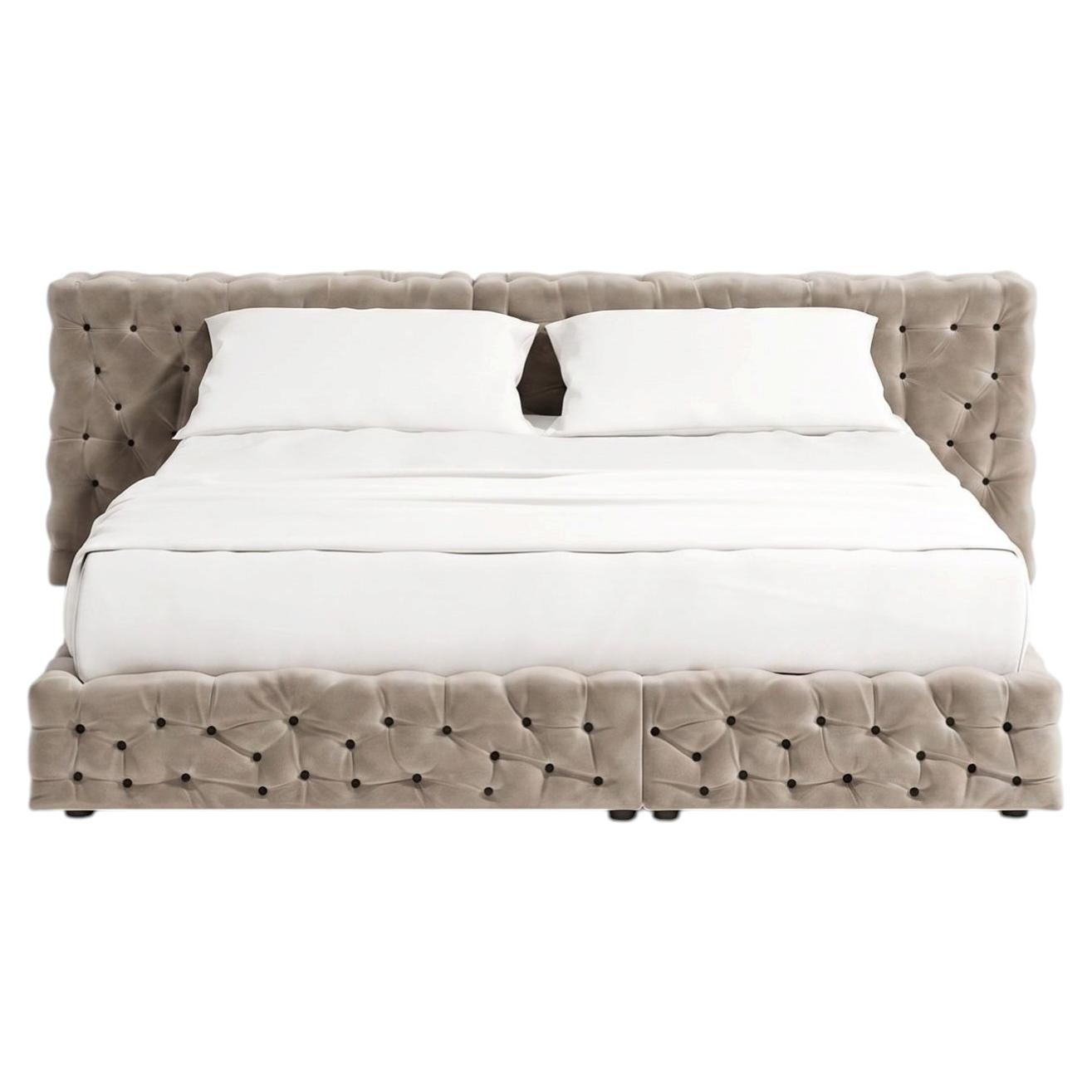 Luxury Italian Double Bed Gaetano Pesce for Meritalia La Michetta Bed 251 Sand