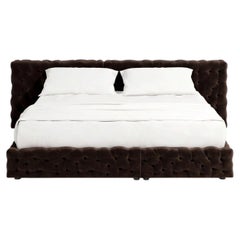 Luxury Italian Double Bed Gaetano Pesce for Meritalia La Michetta Bed 251 Brown