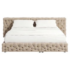 Cama doble italiana de lujo «Gaetano Pesce» para Meritalia: cama «La Michetta» 251, color gris