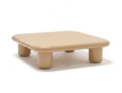 Mogg Bilbao Couchtisch 120 × 120 cm (47,2 × 47,2 Zoll) – Beige glänzend – Dainelli Studio